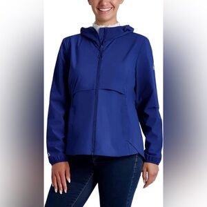 Size Small - Gerry  Packable Hooded Rain Jacket Windbreaker Blue $70 1D028